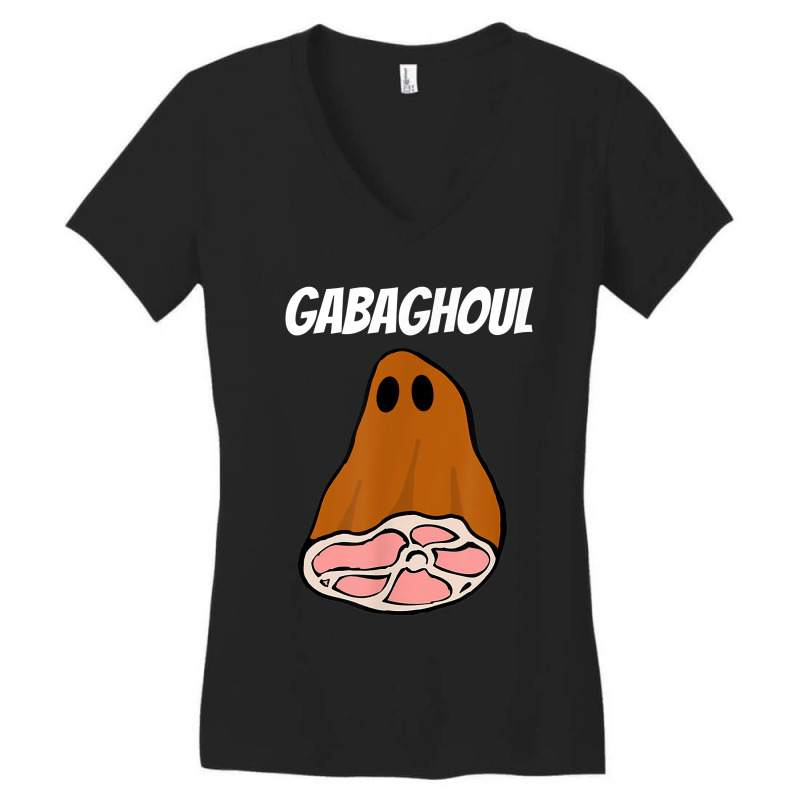 New Jersey Slang Halloween Dry Cured Meat Gabaghoul Gabagool Women's V-Neck T-Shirt by BonnieTori | Artistshot