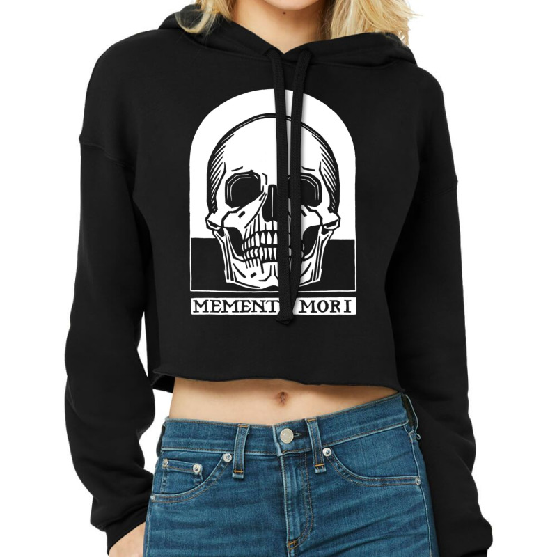 Human Skull Memento Mori Cropped Hoodie by declangreenwood | Artistshot