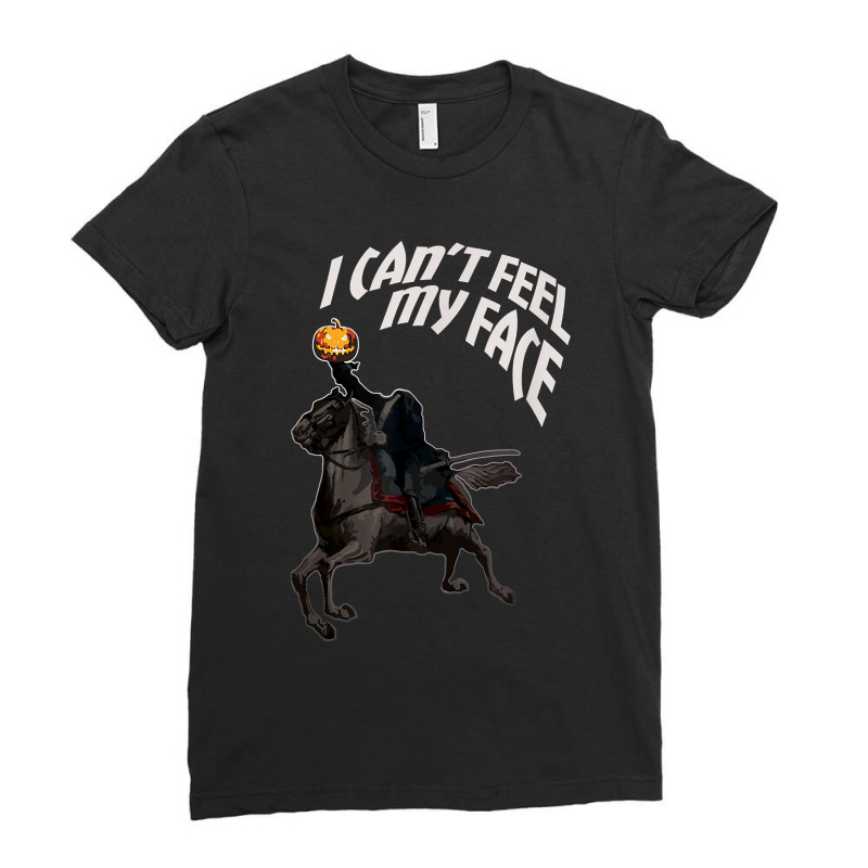 Headless Horseman Halloween Pumpkin Ladies Fitted T-Shirt by IrmaJeannette | Artistshot