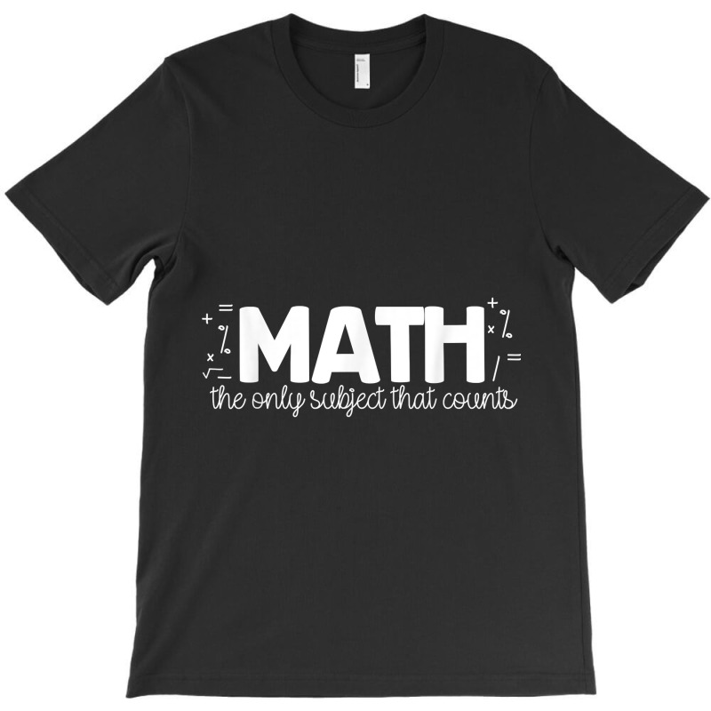 Math The Only Subject That Counts Math Pun Music Vintage Retro T-shirt | Artistshot