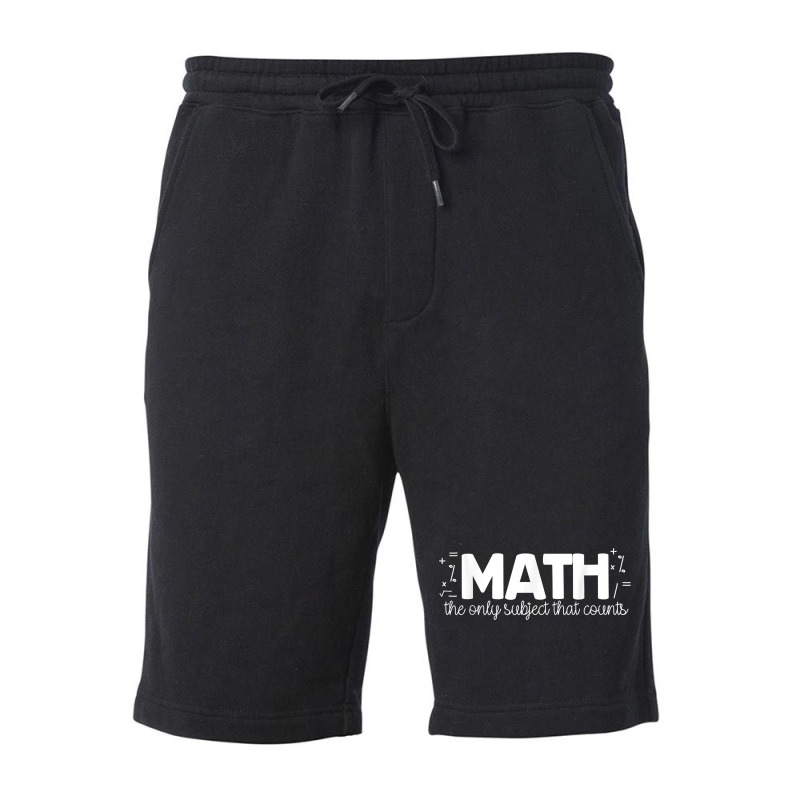 Math The Only Subject That Counts Math Pun Music Vintage Retro Fleece Short | Artistshot