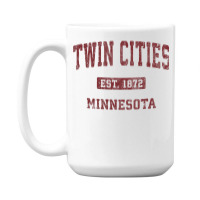 Twin Cities Minnesota Mn Vintage Athletic Sports Design 15 Oz Coffee Mug | Artistshot