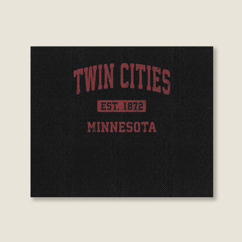 Twin Cities Minnesota Mn Vintage Athletic Sports Design Landscape Canvas Print | Artistshot