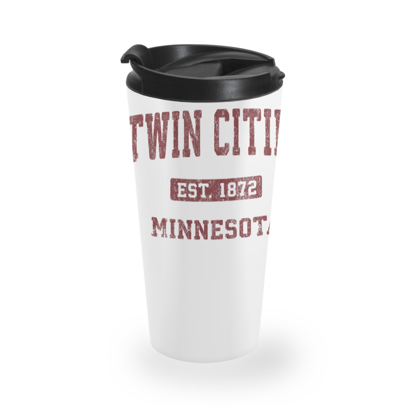 Twin Cities Minnesota Mn Vintage Athletic Sports Design Travel Mug | Artistshot