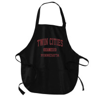 Twin Cities Minnesota Mn Vintage Athletic Sports Design Medium-length Apron | Artistshot