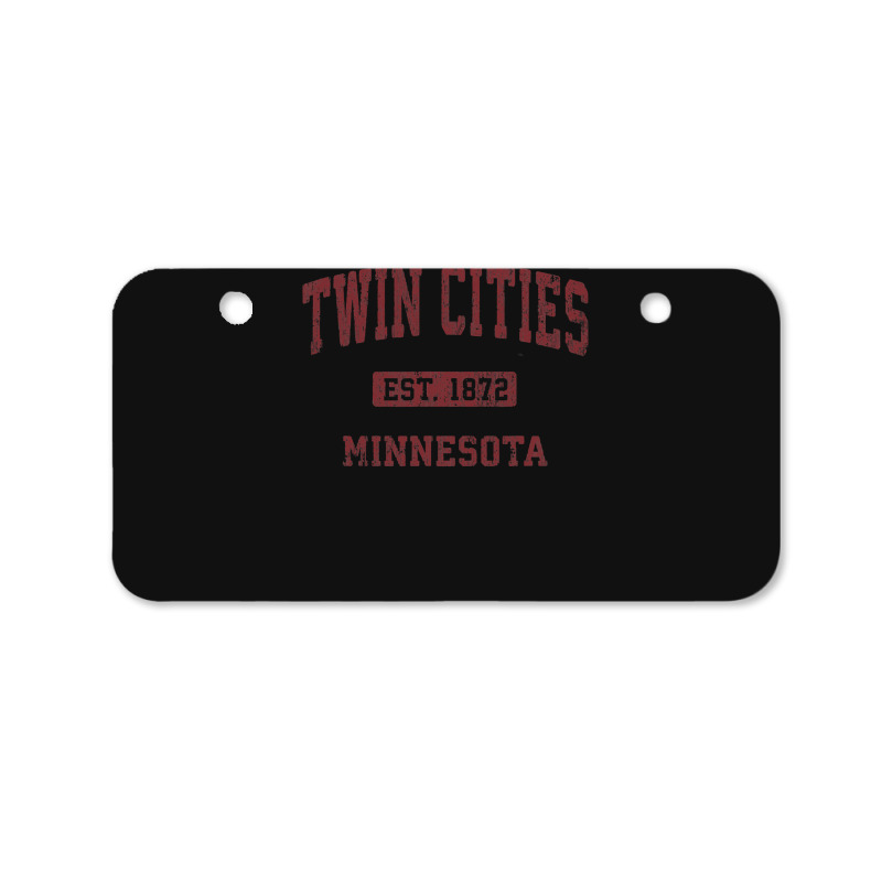 Twin Cities Minnesota Mn Vintage Athletic Sports Design Bicycle License Plate | Artistshot