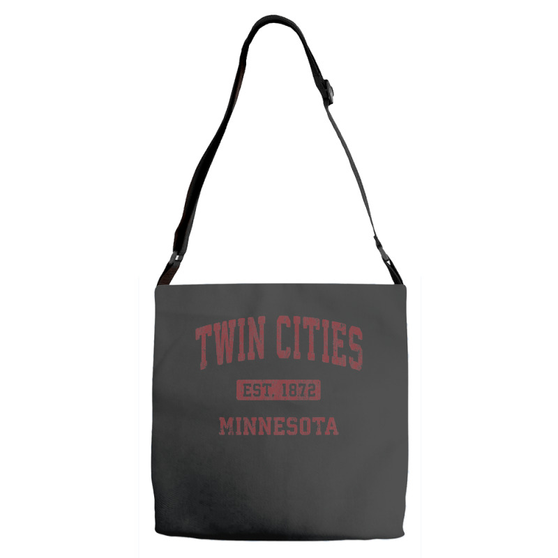 Twin Cities Minnesota Mn Vintage Athletic Sports Design Adjustable Strap Totes | Artistshot