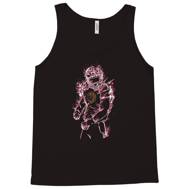 Montana Grizzlies Football Player On Fire - Apparel Tank Top | Artistshot