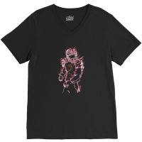 Montana Grizzlies Football Player On Fire - Apparel V-neck Tee | Artistshot