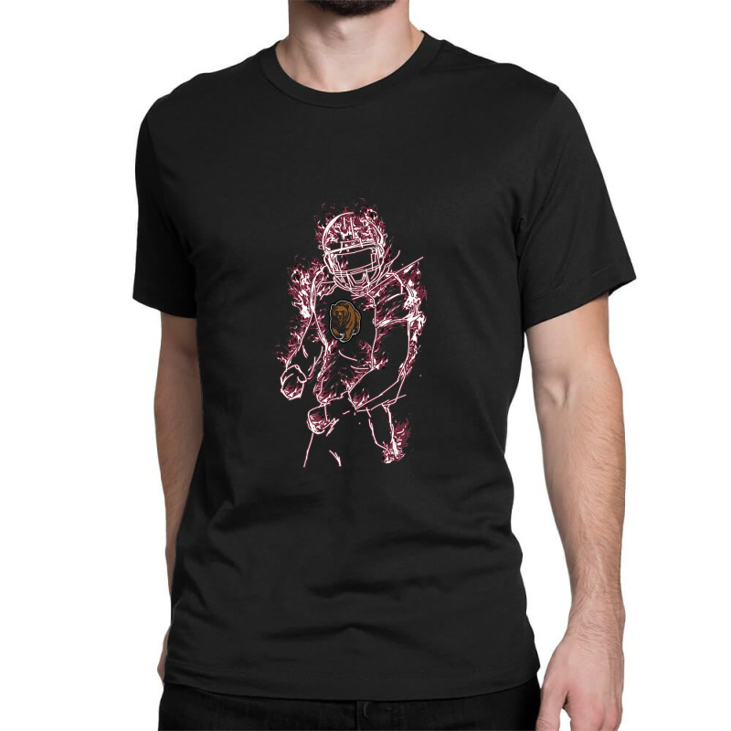 Montana Grizzlies Football Player On Fire - Apparel Classic T-shirt | Artistshot