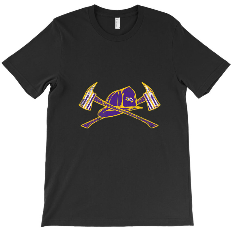 Lsu Tigers Firefighter Axe Flag - Apparel T-shirt | Artistshot