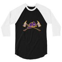 Lsu Tigers Firefighter Axe Flag - Apparel 3/4 Sleeve Shirt | Artistshot