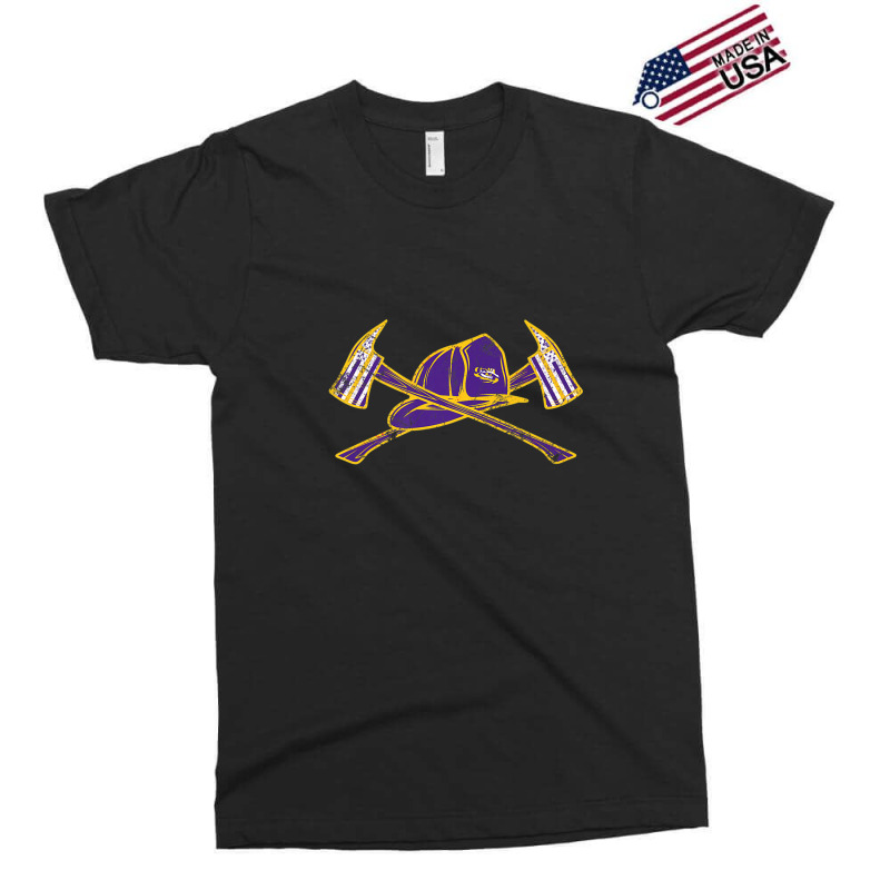 Lsu Tigers Firefighter Axe Flag - Apparel Exclusive T-shirt | Artistshot