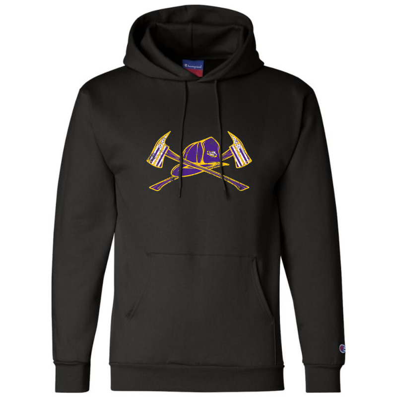 Lsu Tigers Firefighter Axe Flag - Apparel Champion Hoodie | Artistshot