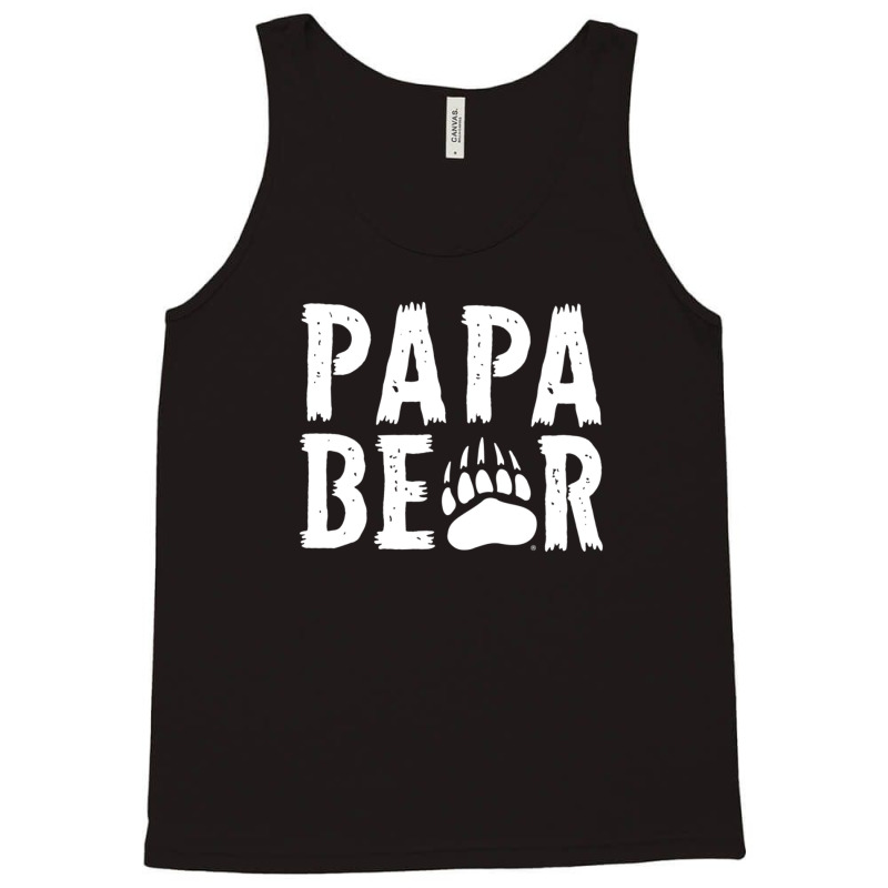 Montana Grizzlies Papa Bear - Scratch Text Tank Top | Artistshot