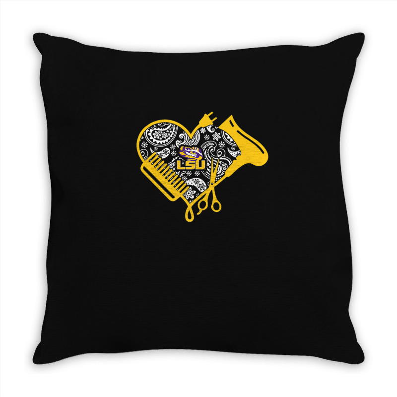 Lsu Tigers Hairstyle - Beautician Football Team Throw Pillow | Artistshot