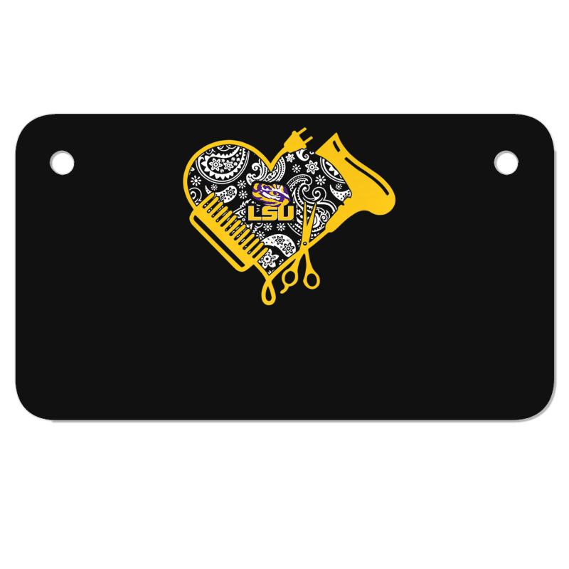 Lsu Tigers Hairstyle - Beautician Football Team Motorcycle License Plate | Artistshot