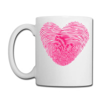 Fingerprint Pink Heart Valentines Day Coffee Mug | Artistshot