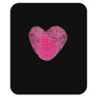 Fingerprint Pink Heart Valentines Day Mousepad | Artistshot