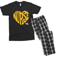 Lsu Tigers Heart Nurse Text - Apparel Men's T-shirt Pajama Set | Artistshot