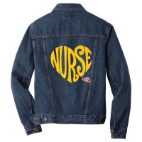 Lsu Tigers Heart Nurse Text - Apparel Men Denim Jacket | Artistshot