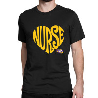 Lsu Tigers Heart Nurse Text - Apparel Classic T-shirt | Artistshot