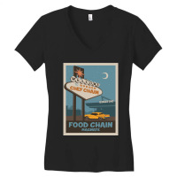 Food Chain Magnate Board Game Minimalist Travel Poster Style Gaming Ar Women's V-neck T-shirt | Artistshot