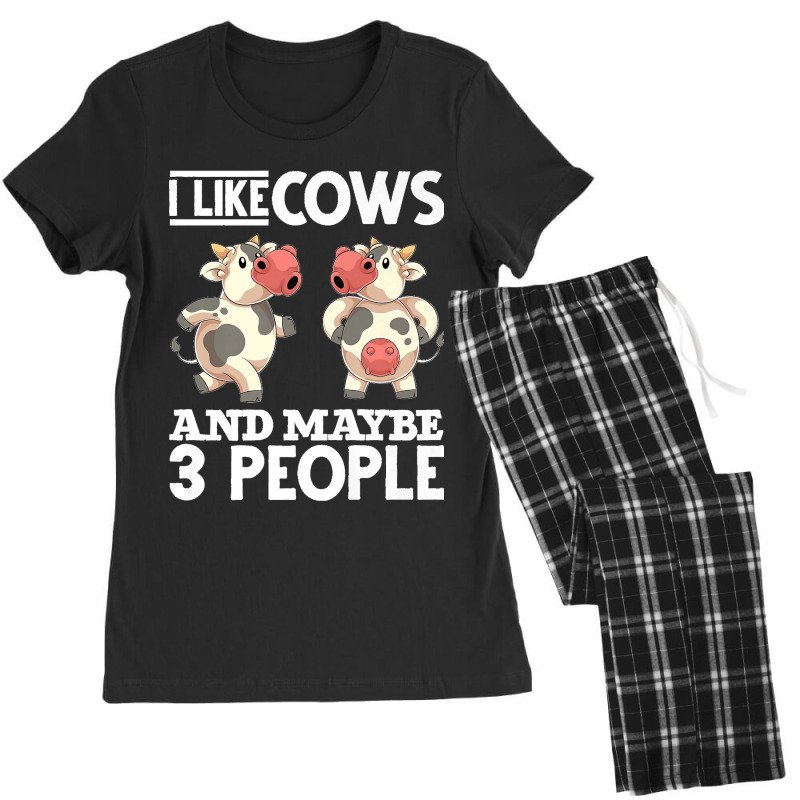 Cow Lover Farmer Farming Funny Farm Animal Lover Cow Premium Women's Pajamas Set by cm-arts | Artistshot