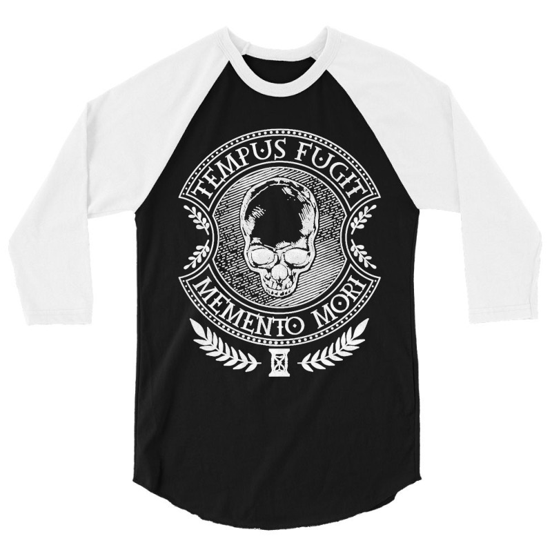 Latin Sayings Tempus Fugit Memento Mori Premium 3/4 Sleeve Shirt by STACYSCHUDEL | Artistshot