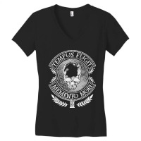 Latin Sayings Tempus Fugit Memento Mori Premium Women's V-neck T-shirt | Artistshot