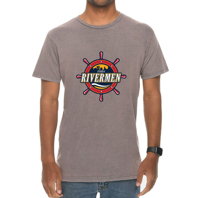 Custom Peoria Rivermen Vintage T shirt By Birubulawo Artistshot