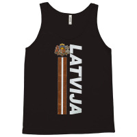 Latvija Latvian Language Sports Style Flag And Emblem Design Tank Top Tank Top | Artistshot