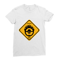 War Boys Danger Road Sign   Clean Edition  Mad Max Ladies Fitted T-shirt | Artistshot