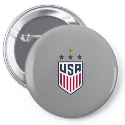 Uswnt Crest 4 Stars For Light Pin-back Button Designed By Honeysuckle