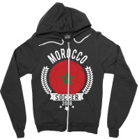 Morocco 2018 Soccer Team Fan Jersey Zipper Hoodie | Artistshot