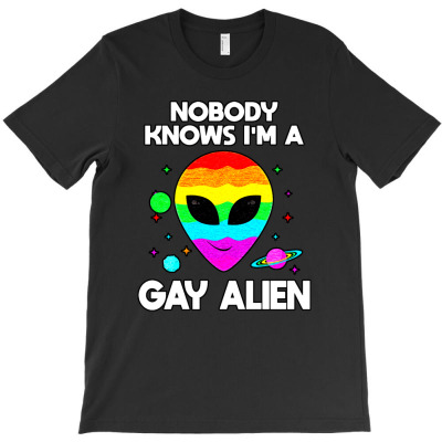 Lgbt Gay Alien Funny T-shirt Designed By Nilton João Cruz
