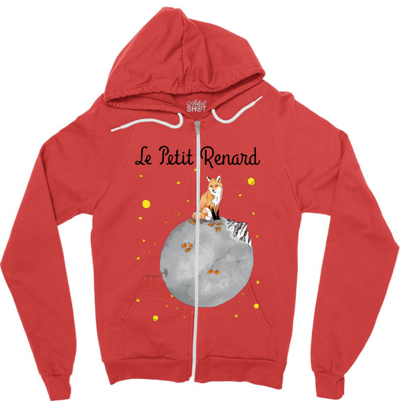 Le Petit Renard   Fox Zipper Hoodie by cm-arts | Artistshot