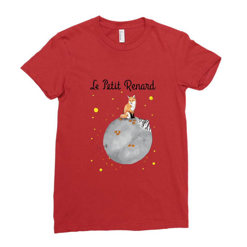 Le Petit Renard   Fox Ladies Fitted T-Shirt by cm-arts | Artistshot