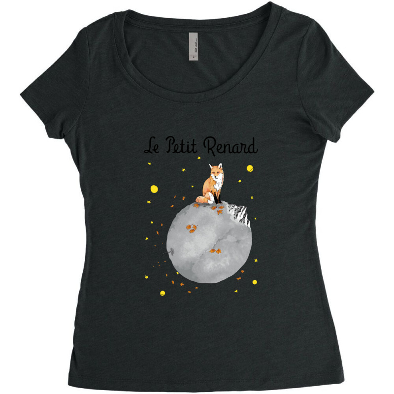 Le Petit Renard   Fox Women's Triblend Scoop T-shirt by cm-arts | Artistshot