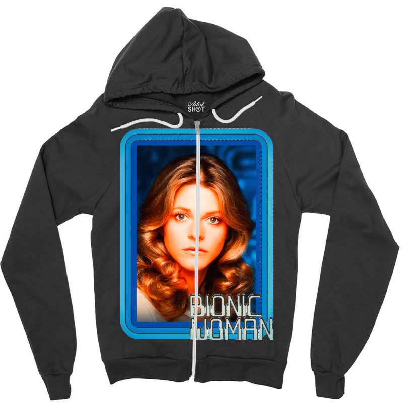 Bionic Woman Zipper Hoodie by cm-arts | Artistshot