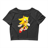 Yellow Hedgehog Jumps Aside Crop Top | Artistshot