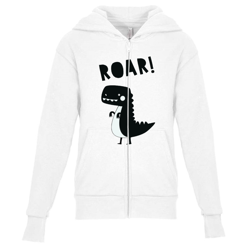 Dinosaurs Funny Cartoon Youth Zipper Hoodie | Artistshot