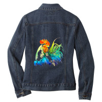 Rooster Lgbt Ladies Denim Jacket | Artistshot