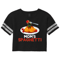 Mom's Spaghetti Food Lover Foodie Loves Pasta Funny Scorecard Crop Tee | Artistshot