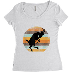 billy strings goat silhouette retro sunset tank top Women's Triblend Scoop T-shirt | Artistshot