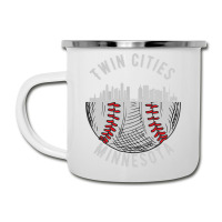 Cool Twin Cities Minnesota Mn Baseball Skyline St. Paulmpls Camper Cup | Artistshot