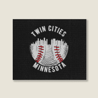 Cool Twin Cities Minnesota Mn Baseball Skyline St. Paulmpls Landscape Canvas Print | Artistshot