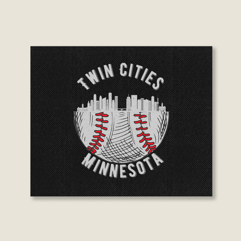 Cool Twin Cities Minnesota Mn Baseball Skyline St. Paulmpls Landscape Canvas Print | Artistshot