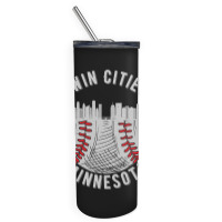 Cool Twin Cities Minnesota Mn Baseball Skyline St. Paulmpls Skinny Tumbler | Artistshot