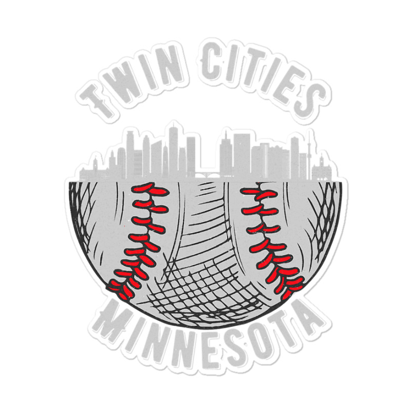 Cool Twin Cities Minnesota Mn Baseball Skyline St. Paulmpls Sticker | Artistshot